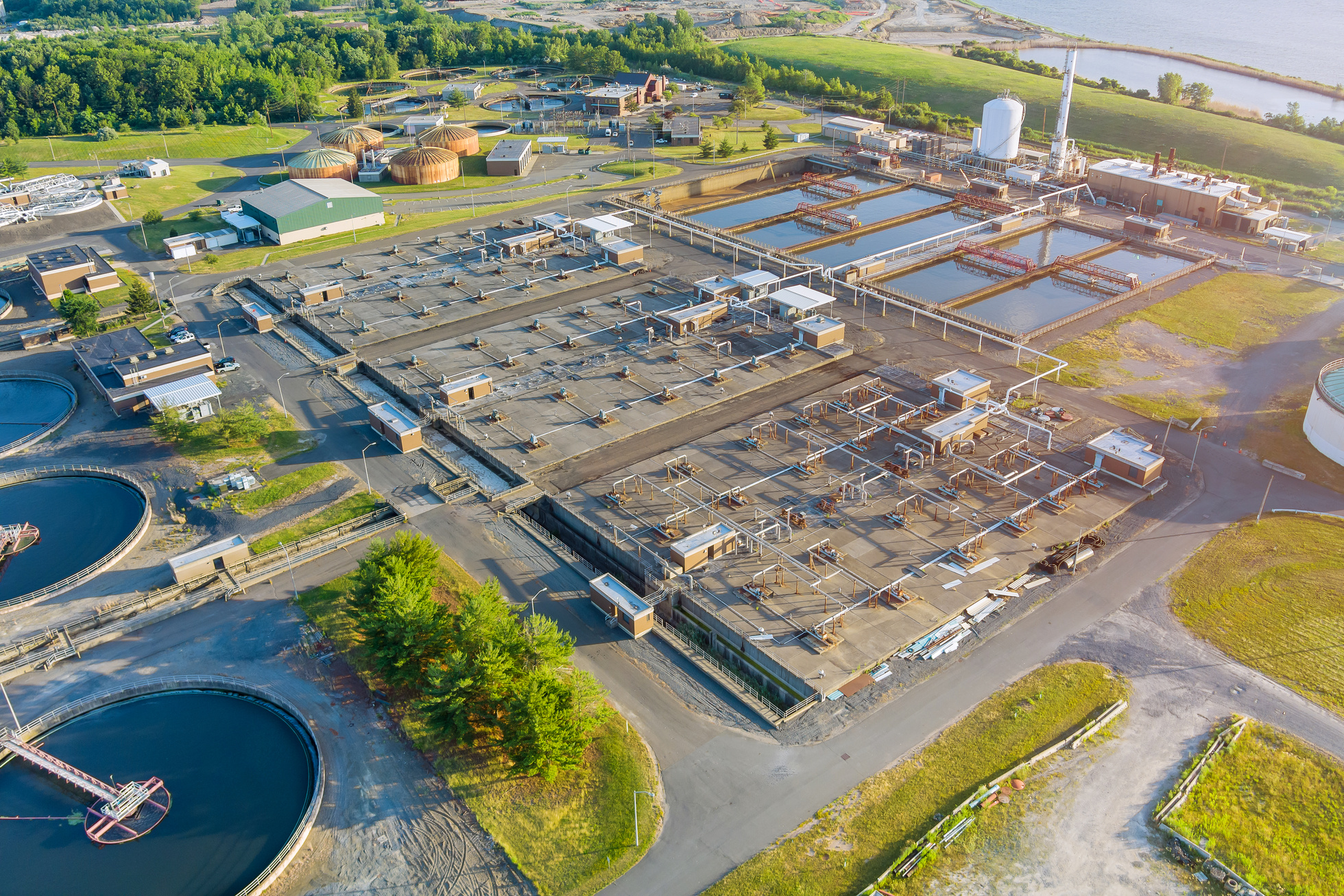 Biological Treatment Water of Basins for Sewage Water Aeration and Cleaning in Process of Sewage Treatment